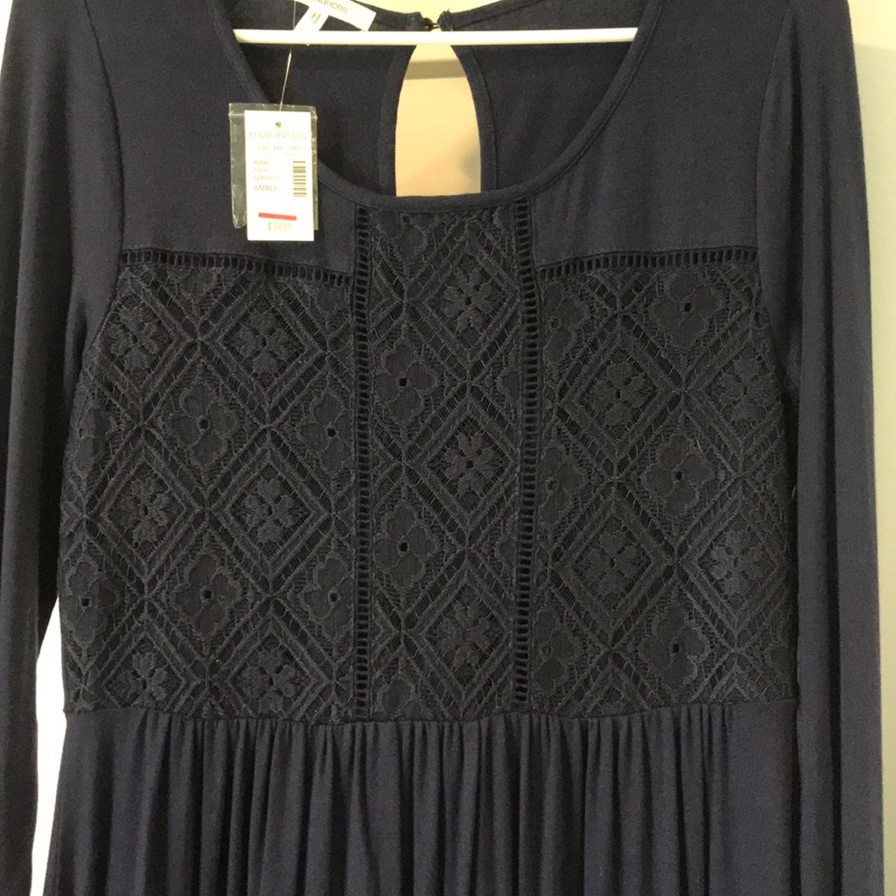 NWT long sleeve navy dress - Picture 2 of 4